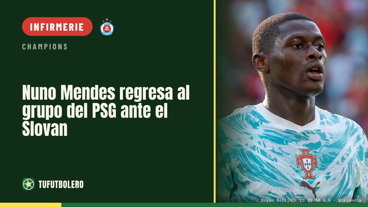 Nuno Mendes de retour avec le PSG pour affronter le Slovan