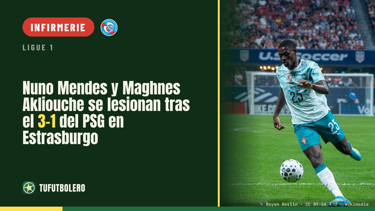 Nuno Mendes et Akliouche blessés après le 3-1 du PSG à Strasbourg