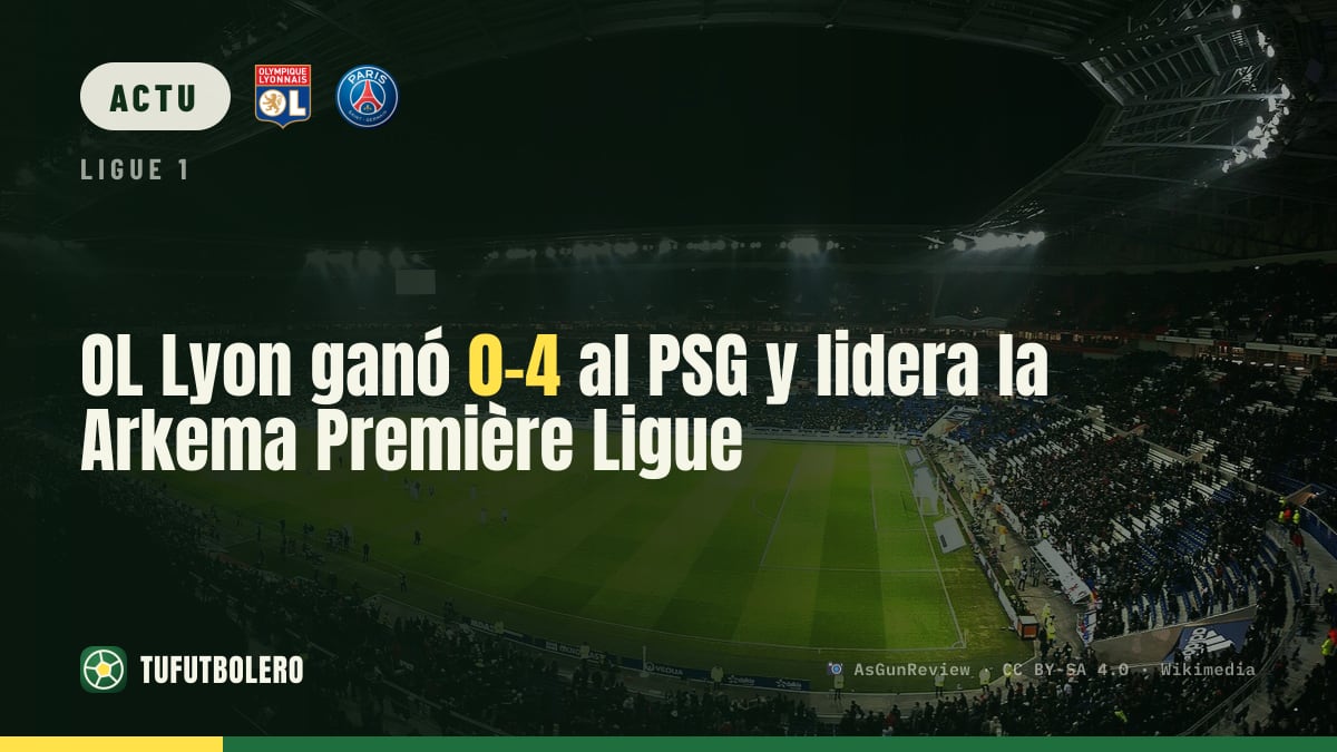 Lyon s’impose 0-4 au PSG et prend la tête de l’Arkema Première Ligue