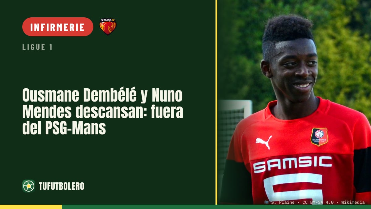 Dembélé et Nuno Mendes au repos: absents contre le Mans avec le PSG