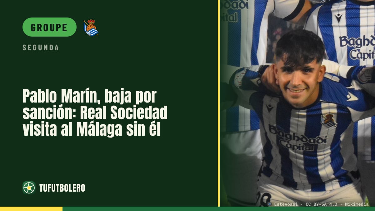 Pablo Marín absent pour suspension : la Real Sociedad à Málaga