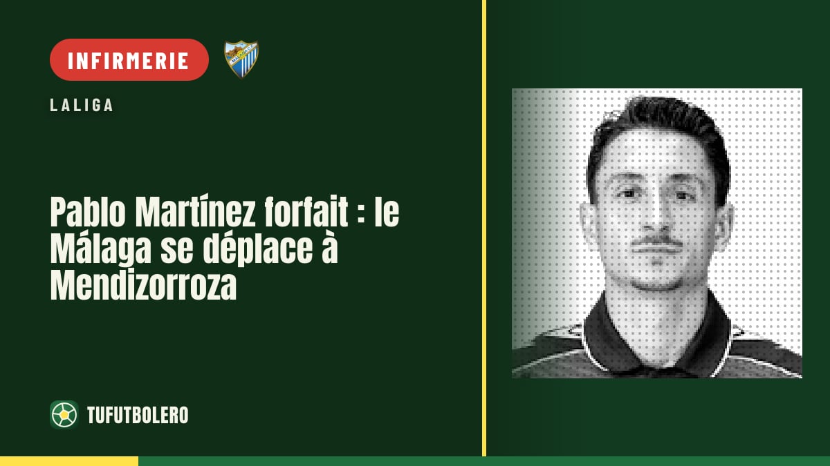 Pablo Martínez forfait : le Málaga se déplace à Mendizorroza
