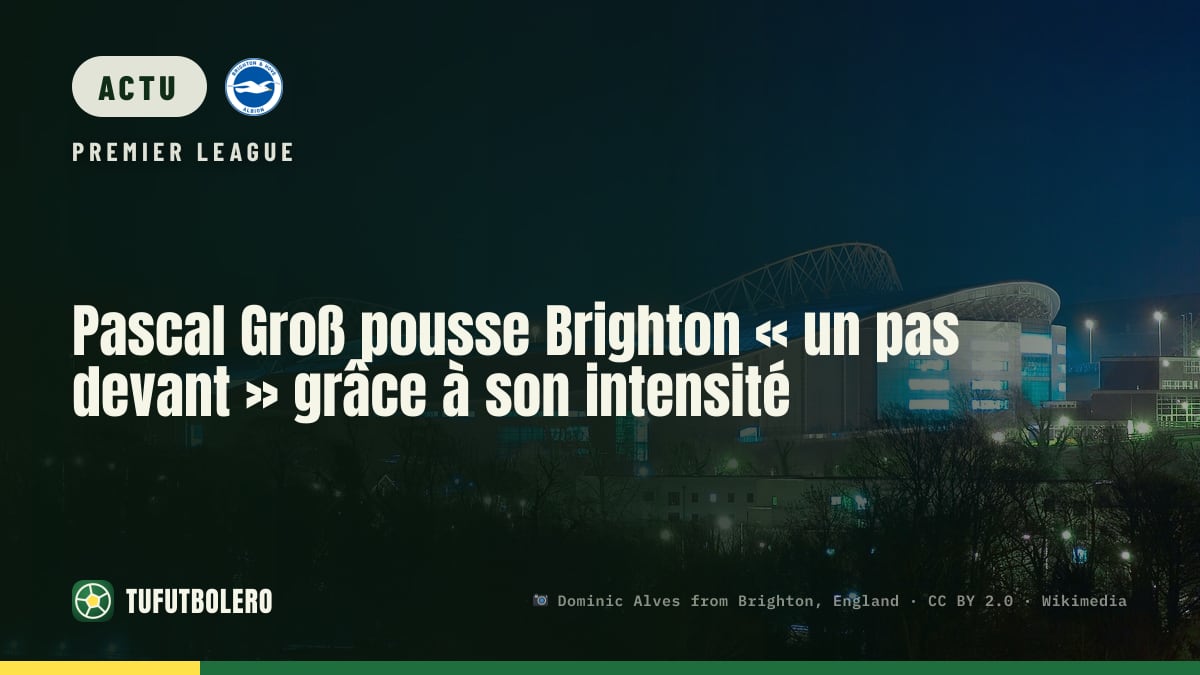 Pascal Groß pousse Brighton « un pas devant » grâce à son intensité