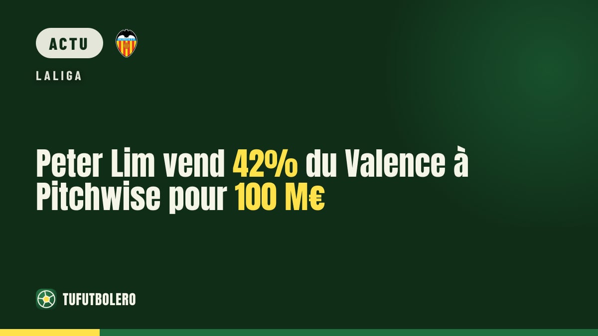 Peter Lim vend 42% du Valence à Pitchwise pour 100 M€