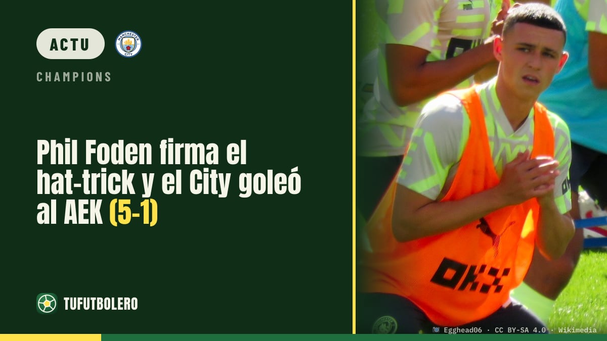 Phil Foden claque un triplé et City étrille l’AEK 5-1