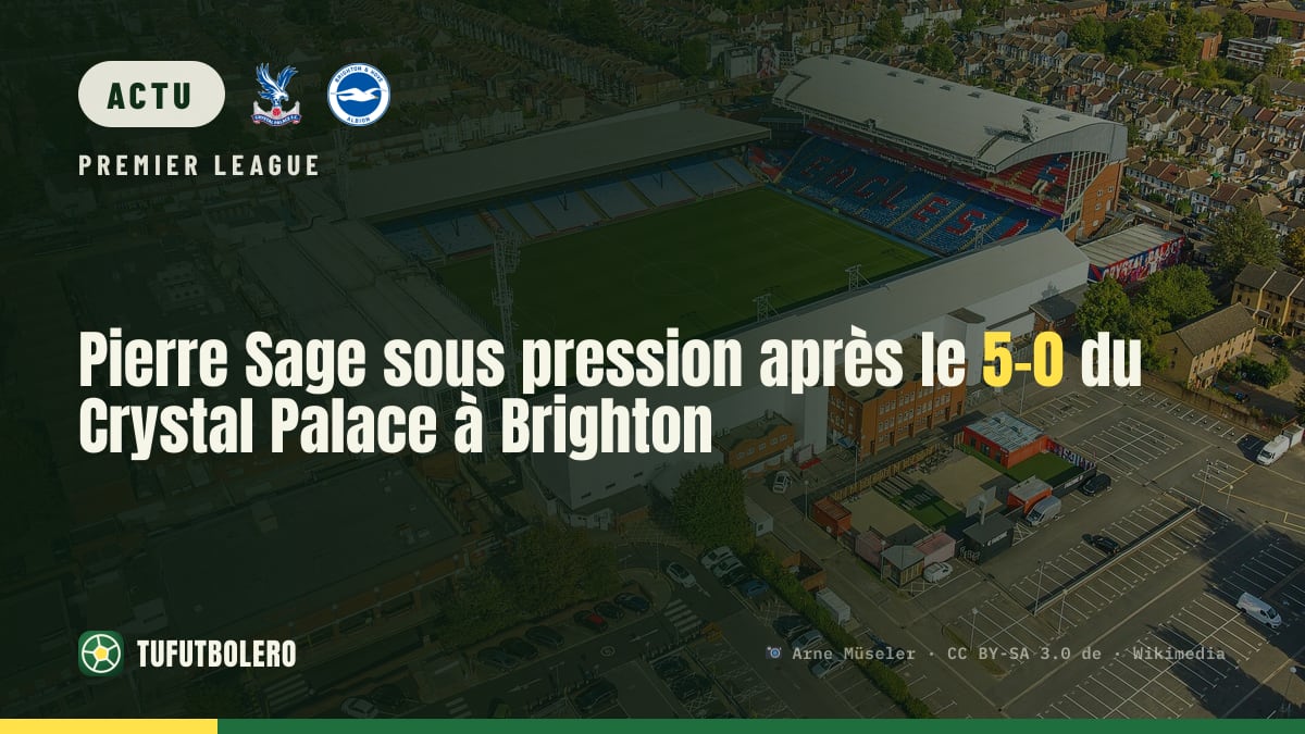 Pierre Sage sous pression après le 5-0 du Crystal Palace à Brighton