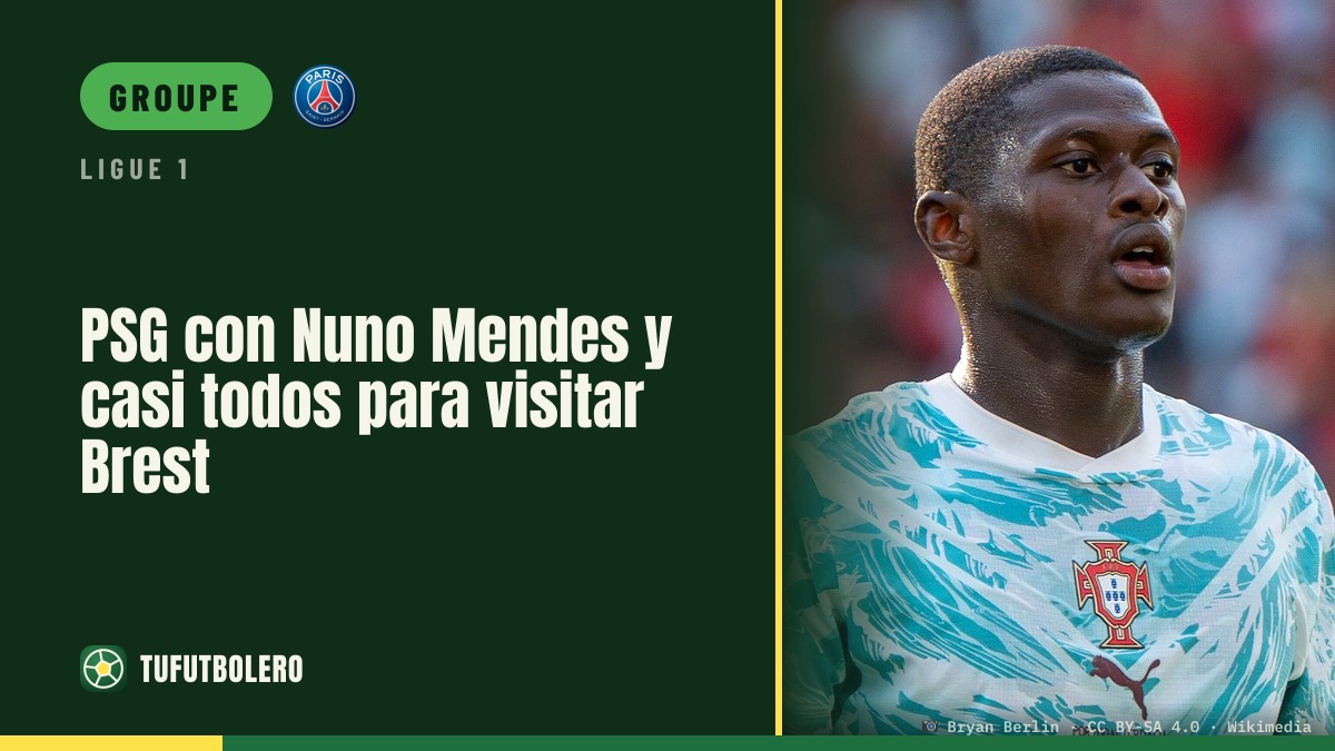 Le PSG complet à Brest avec Nuno Mendes de retour