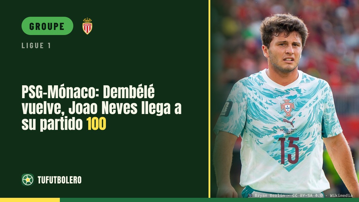 PSG-Monaco : Dembélé revient, Joao Neves vers sa 100e