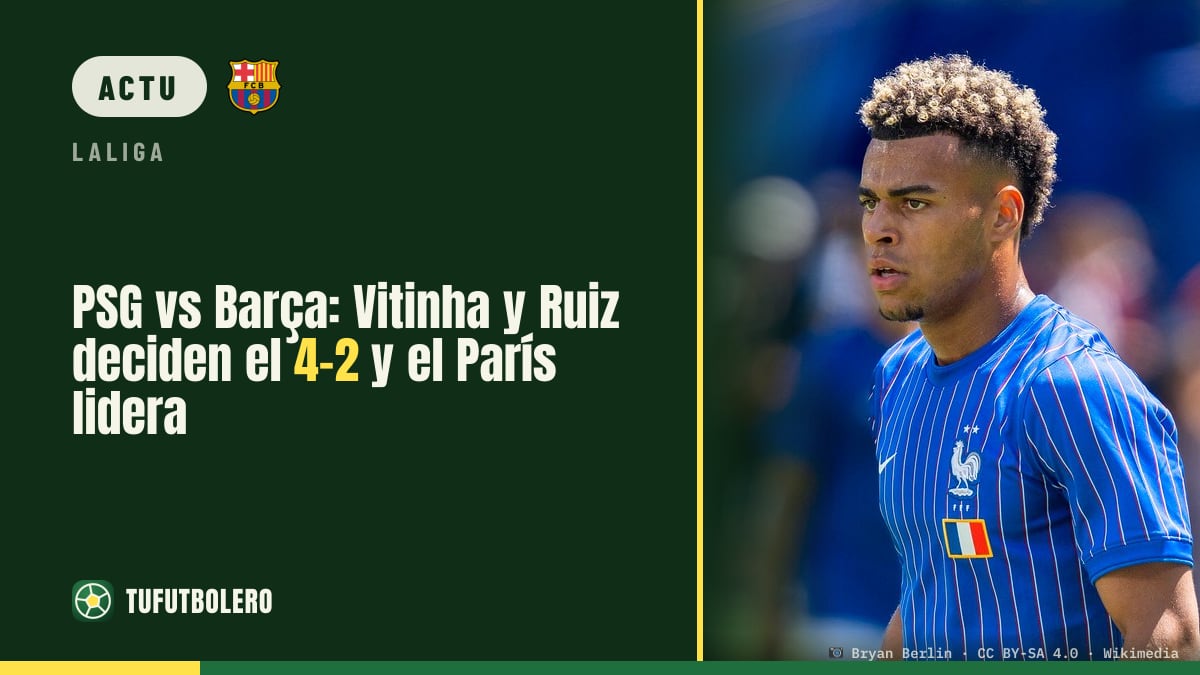 PSG- Barça: Vitinha et Ruiz tranchent 4-2 et le Paris prend seul la tête