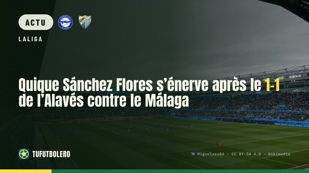 Quique Sánchez Flores s’énerve après le 1-1 de l’Alavés contre le Málaga