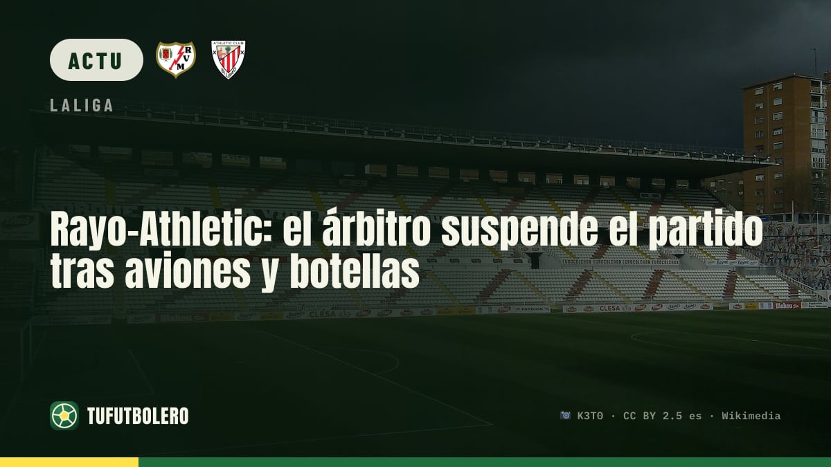 Rayo-Athletic : l’arbitre suspend définitivement après avions en papier
