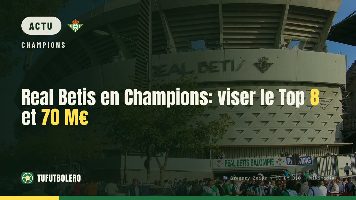 Real Betis en Champions: viser le Top 8 et 70 M€