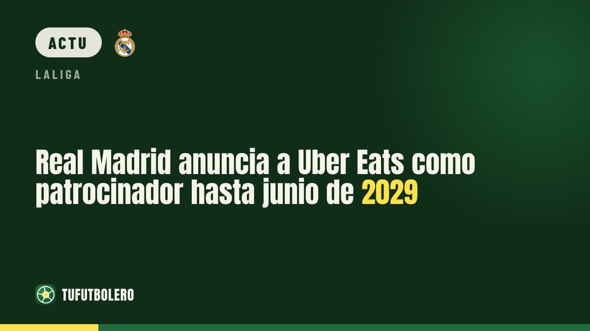 Le Real Madrid annonce Uber Eats comme sponsor jusqu’en juin 2029