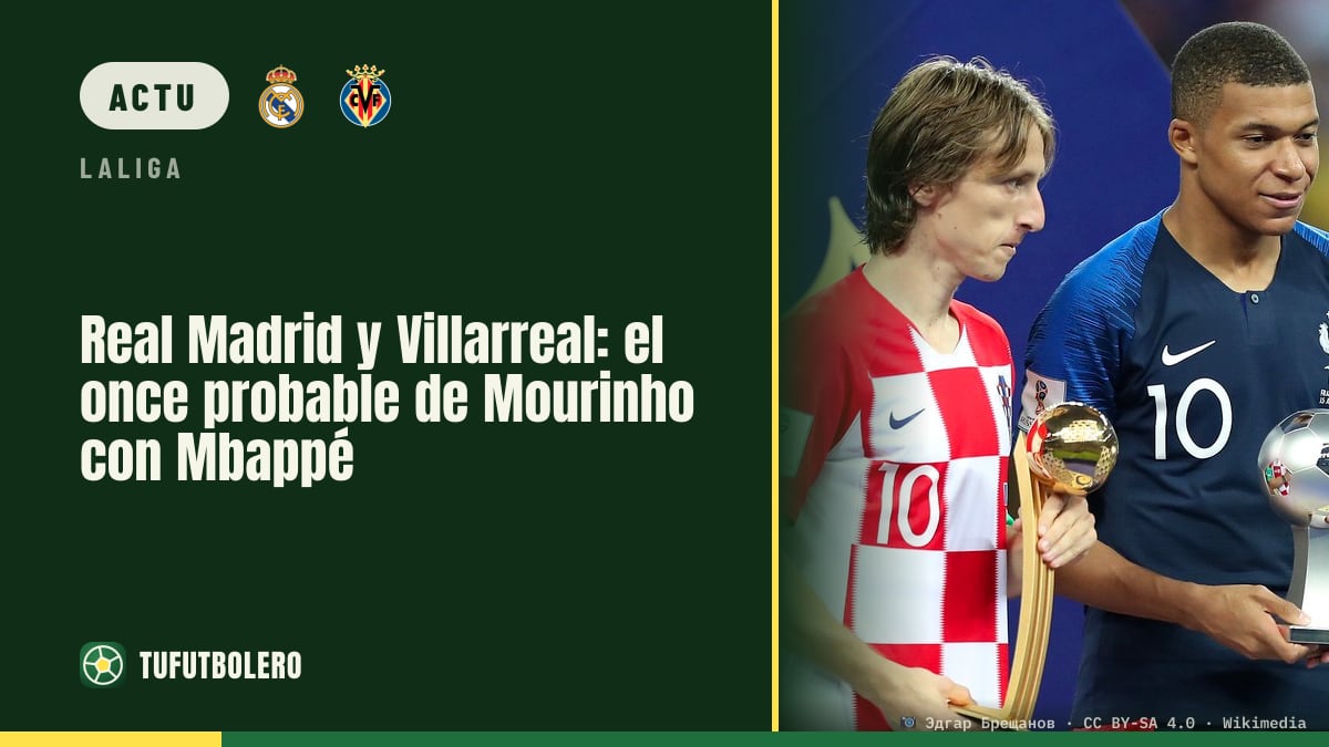 Real Madrid-Villarreal : le onze probable de Mourinho avec Mbappé