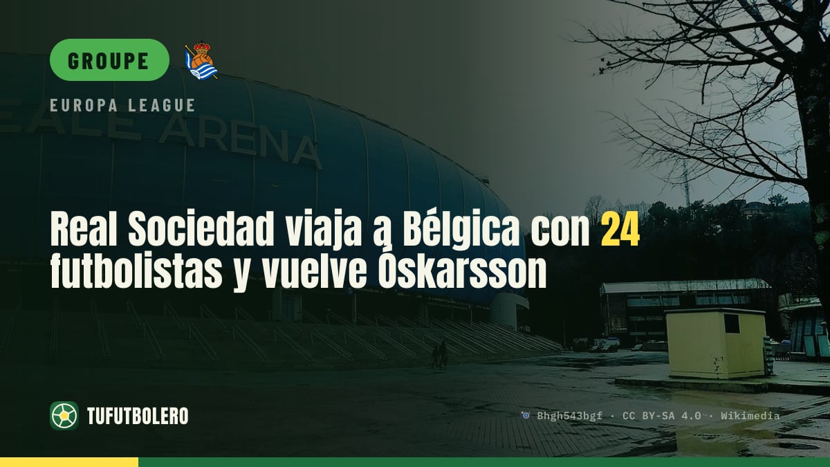 La Real Sociedad se rend en Belgique avec 24 joueurs et Óskarsson revient