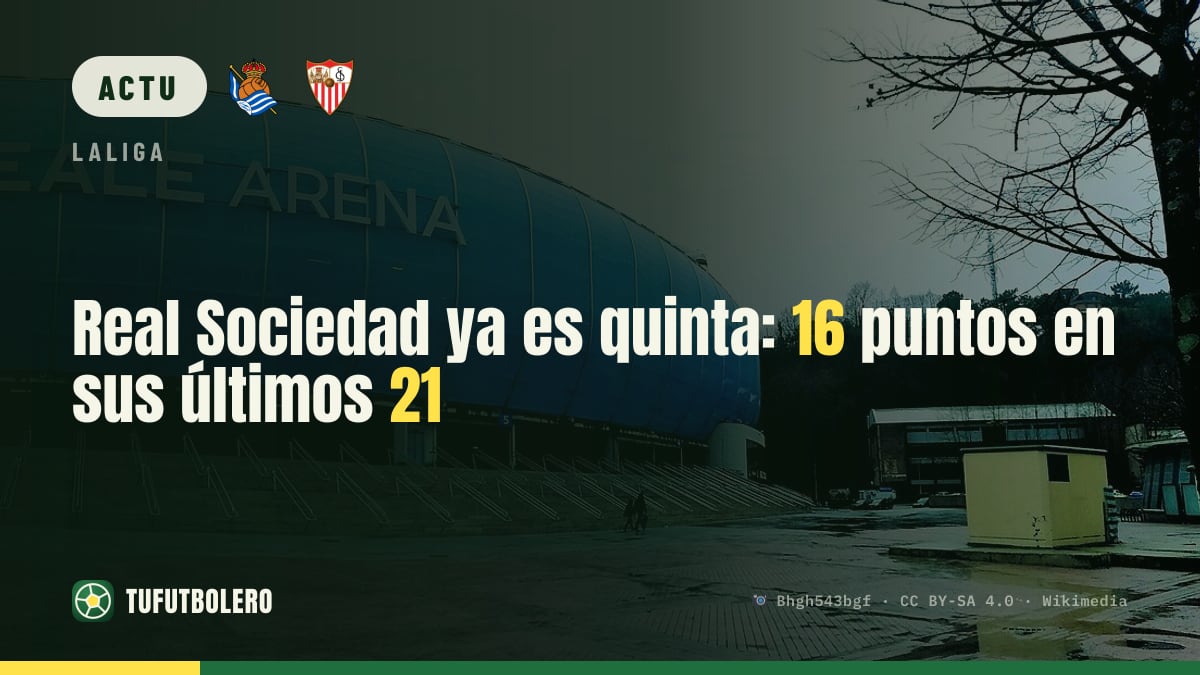 La Real Sociedad est 5e: 16 points sur les 21 derniers