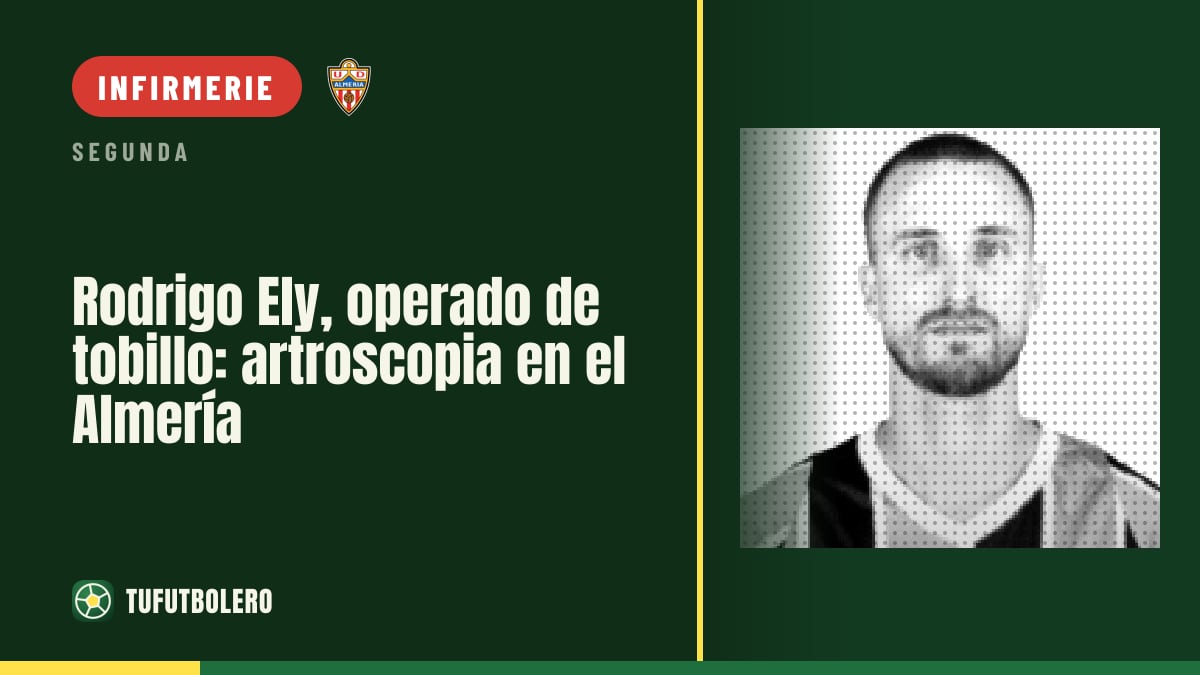 Rodrigo Ely opéré de la cheville: arthroscopie pour l’Almería