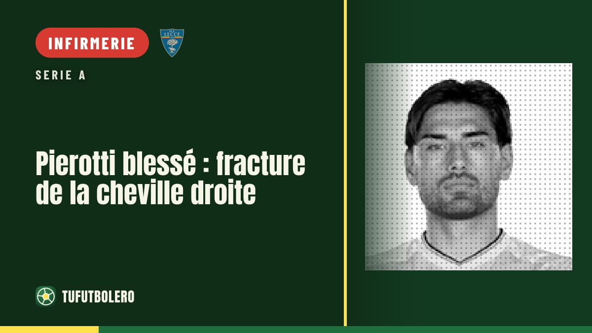 Pierotti blessé : fracture de la cheville droite