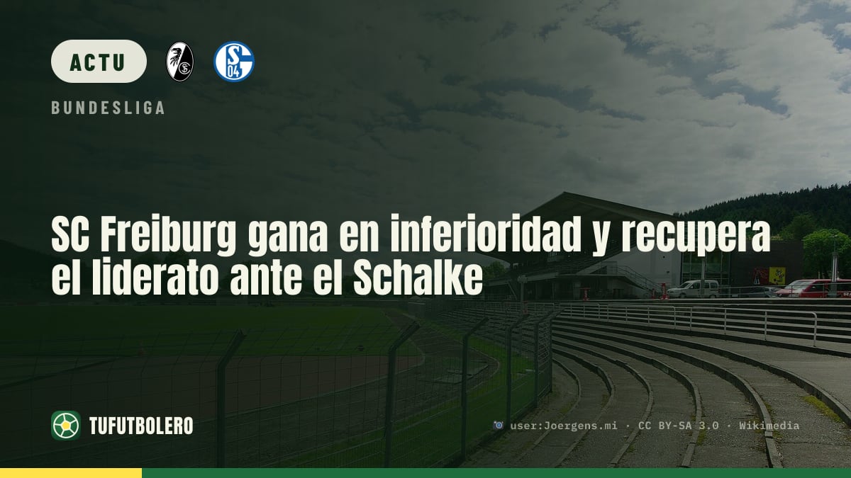 Le SC Freiburg s’impose 2-1 à Schalke à dix et prend la tête