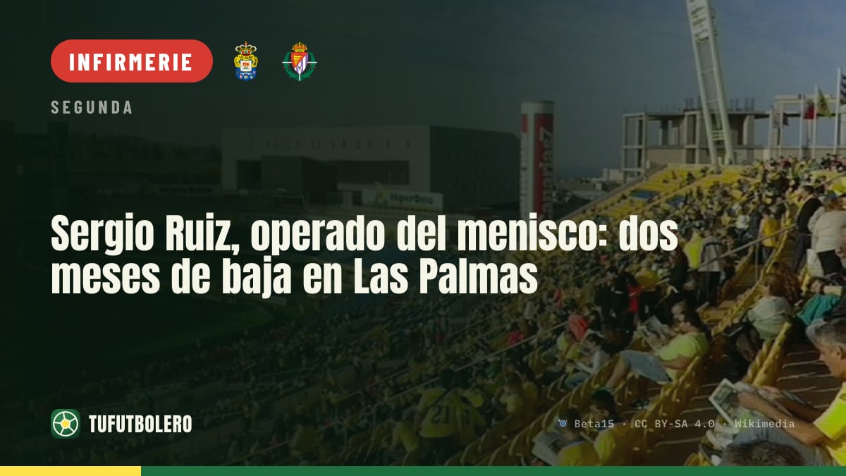 Sergio Ruiz opéré du ménisque : deux mois d’absence au Las Palmas