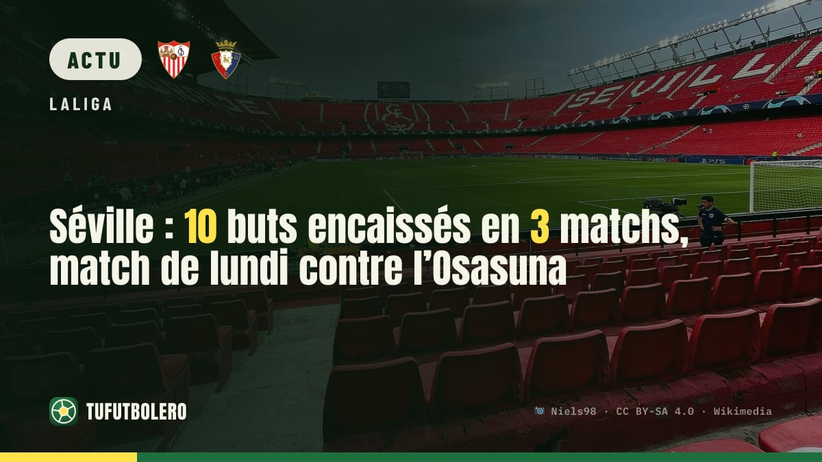 Séville : 10 buts encaissés en 3 matchs, match de lundi contre l’Osasuna