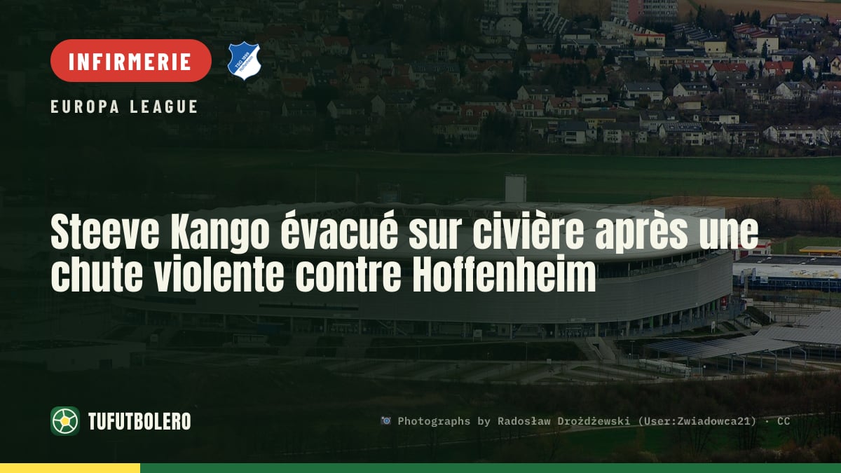 Steeve Kango évacué sur civière après une chute violente contre Hoffenheim
