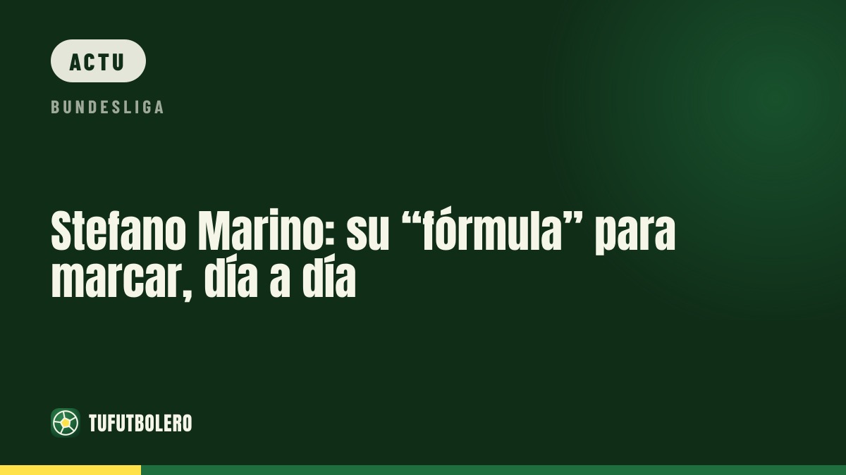 Stefano Marino : sa “formule sans limite” pour marquer