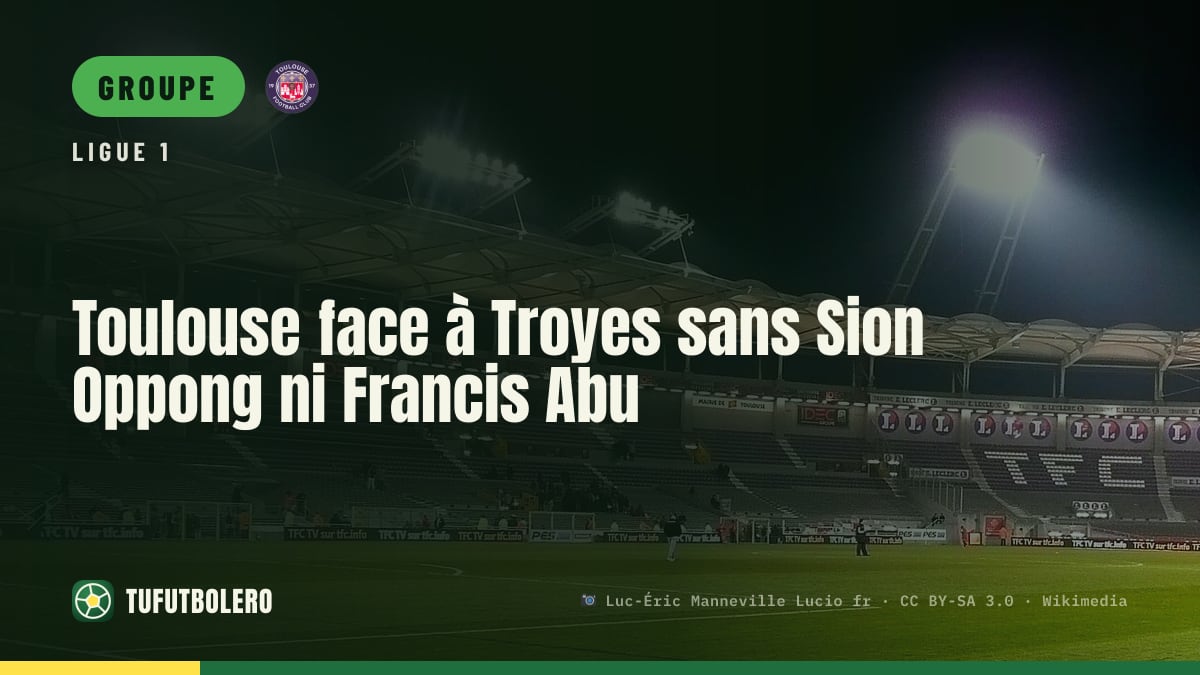 Toulouse face à Troyes sans Sion Oppong ni Francis Abu