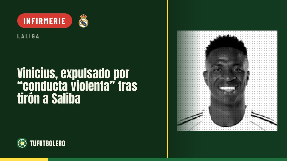 Vinícius exclu pour ‘conduite violente’ après avoir tiré les cheveux de Saliba