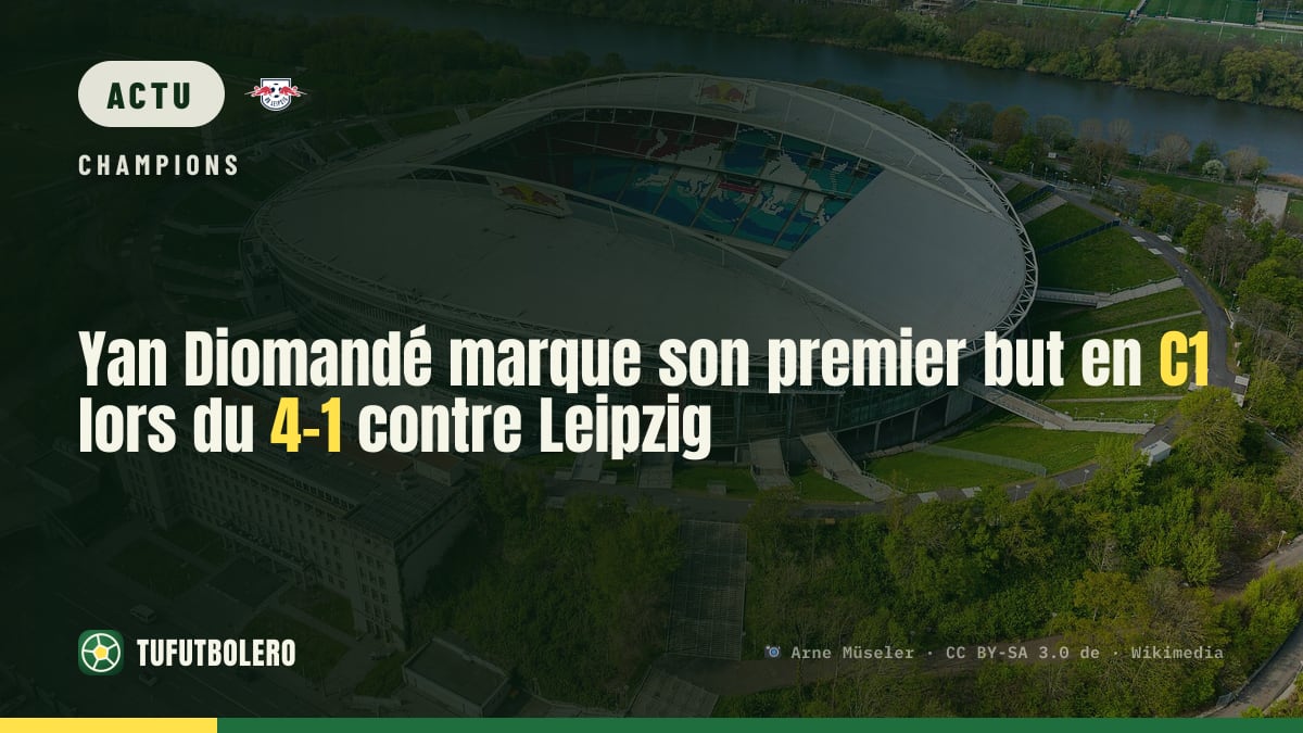 Yan Diomandé marque son premier but en C1 lors du 4-1 contre Leipzig