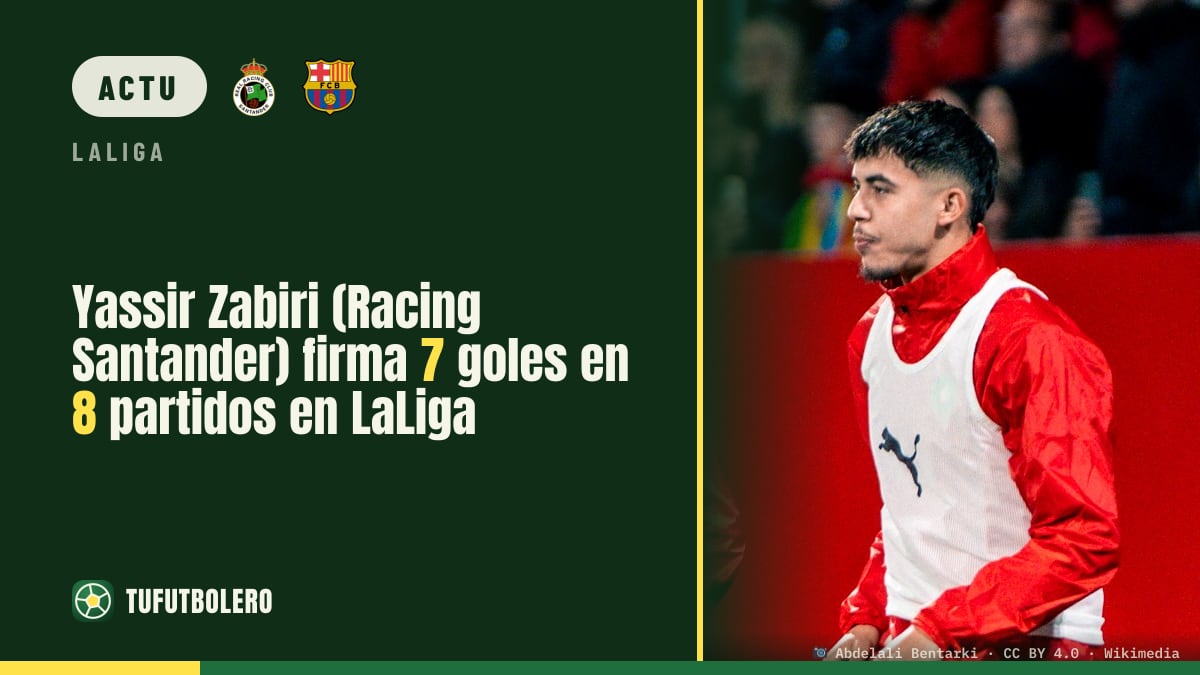 Yassir Zabiri (Racing Santander) frappe fort : 7 buts en 8 matchs