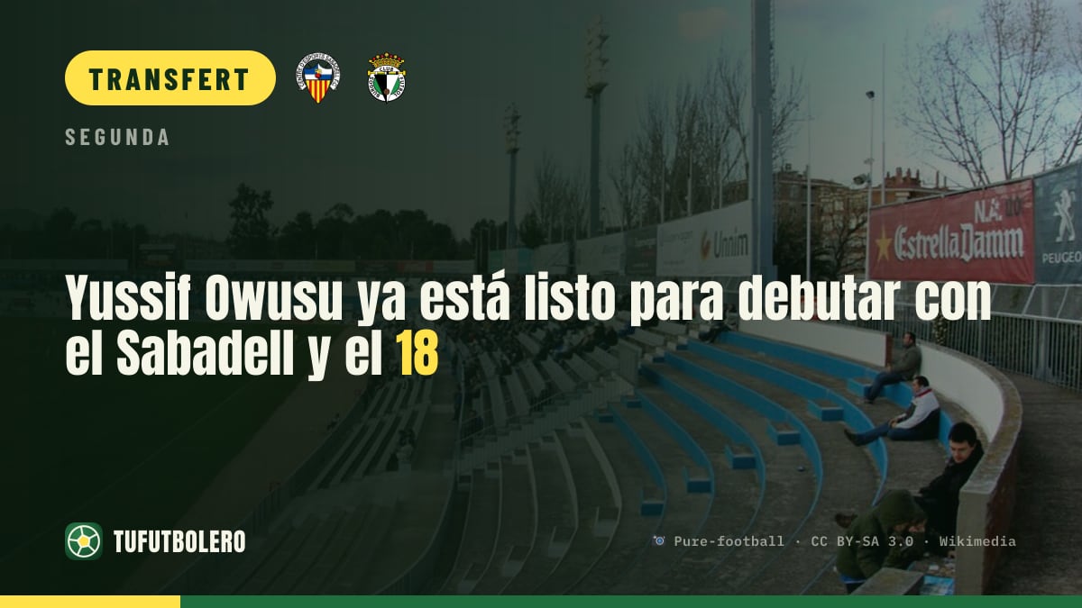 Yussif Owusu autorisé à jouer avec le Sabadell contre Burgos (dossard 18)