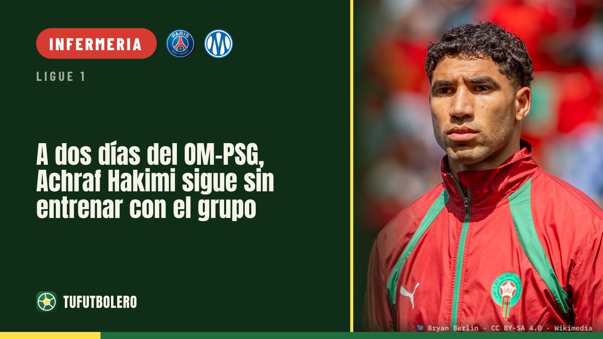 A due giorni da OM-PSG, Achraf Hakimi ancora non si allena col gruppo