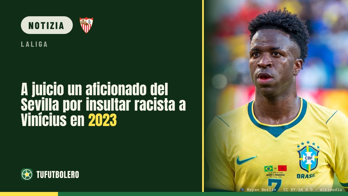 Tifoso del Siviglia a giudizio per insulti razzisti a Vinícius nel 2023