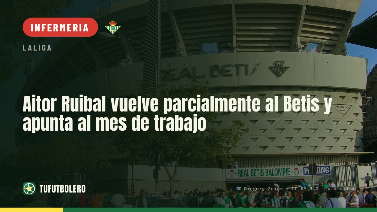 Aitor Ruibal torna parzialmente ad allenarsi con il Betis dopo il menisco