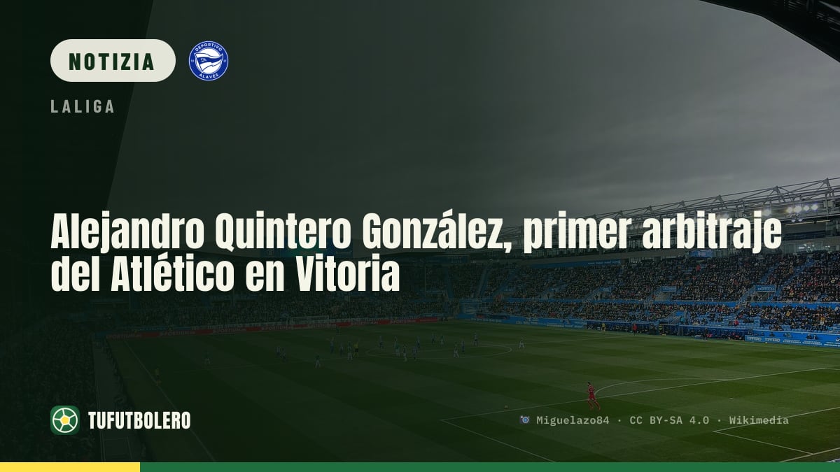 Alejandro Quintero González, il primo arbitro per l’Atlético a Vitoria