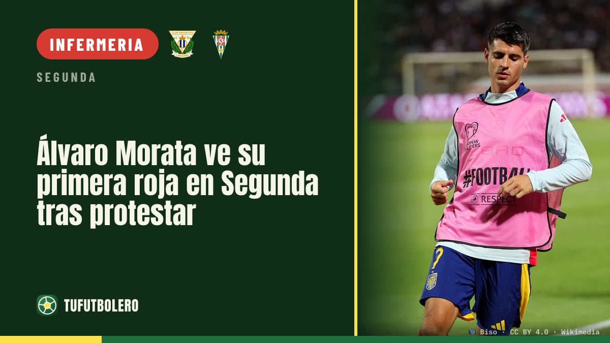 Álvaro Morata espulso in Segunda dopo aver protestato