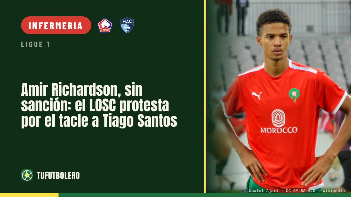 Amir Richardson senza squalifica: il LOSC contesta il tackle su Tiago Santos