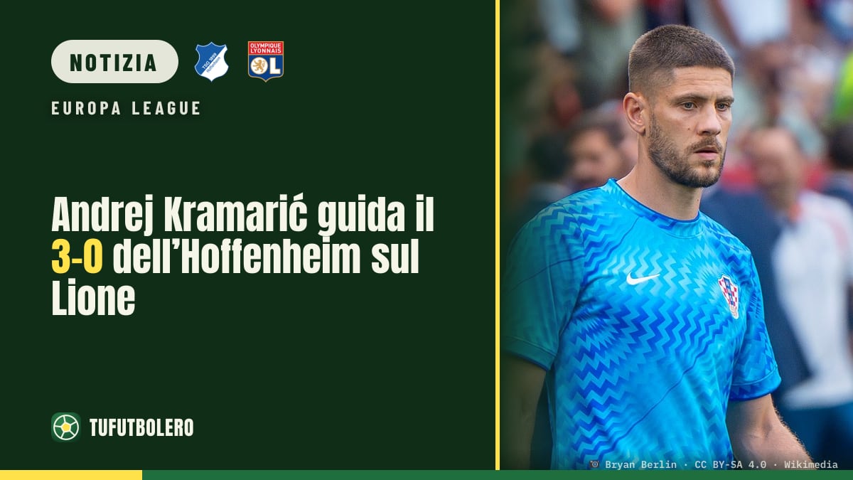 Andrej Kramarić guida il 3-0 dell’Hoffenheim sul Lione