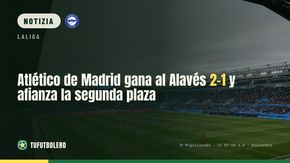 Atletico Madrid supera l’Alavés 2-1 e rafforza il secondo posto