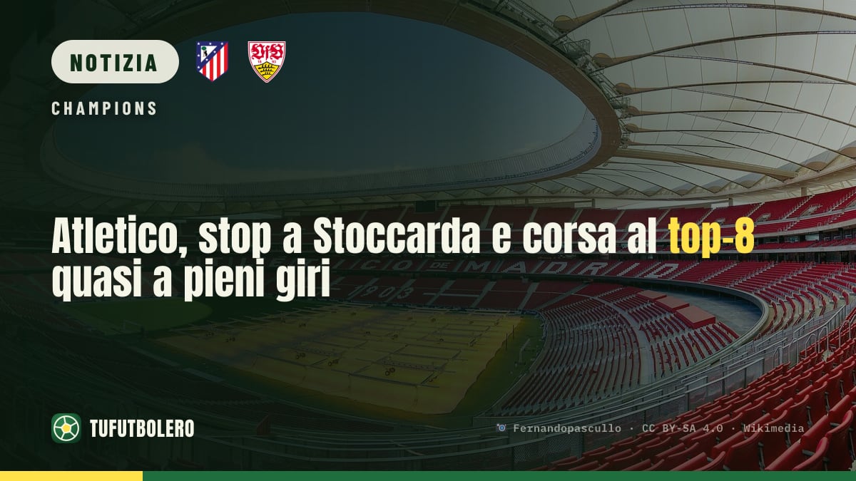 Atletico, stop a Stoccarda e corsa al top-8 quasi a pieni giri