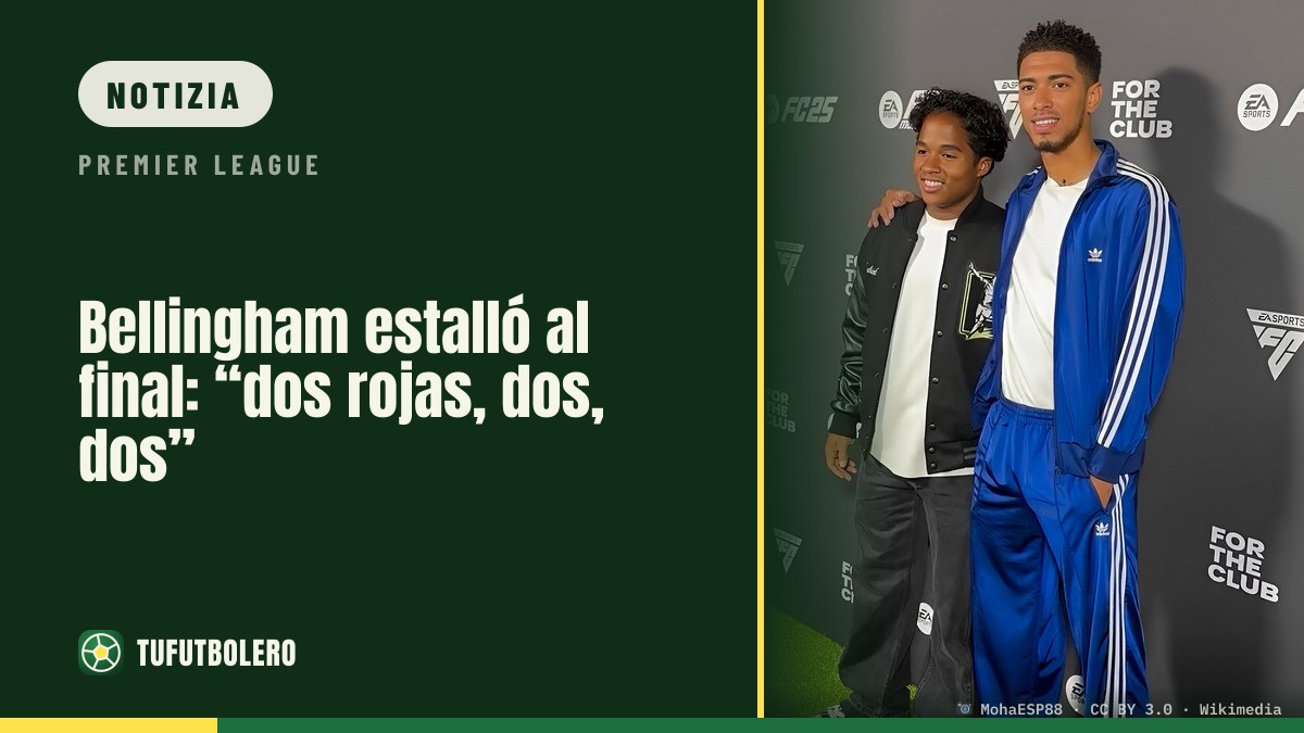 Bellingham è esploso a fine gara: “due rossi, due, due”