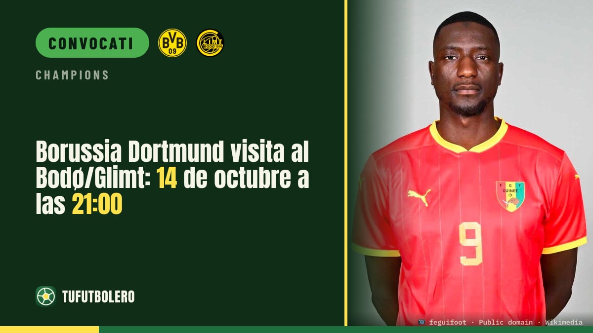 Borussia Dortmund a Bodø/Glimt: 14 ottobre alle 21:00