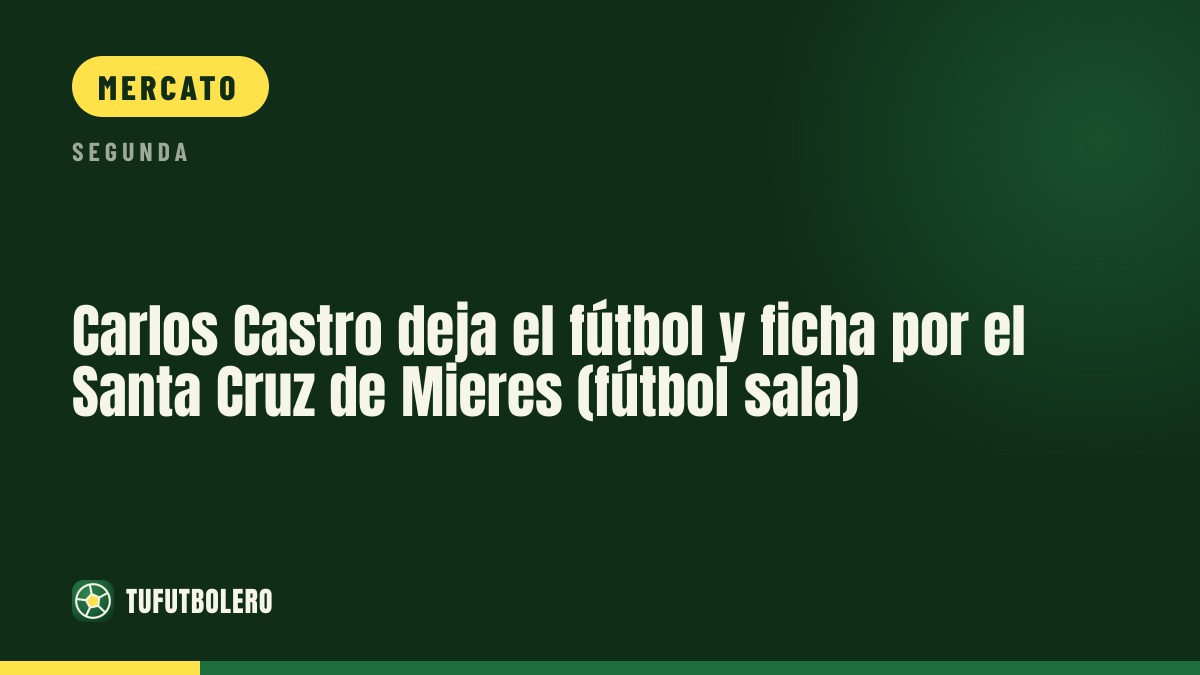 Carlos Castro passa al futsal: firma con il Santa Cruz de Mieres
