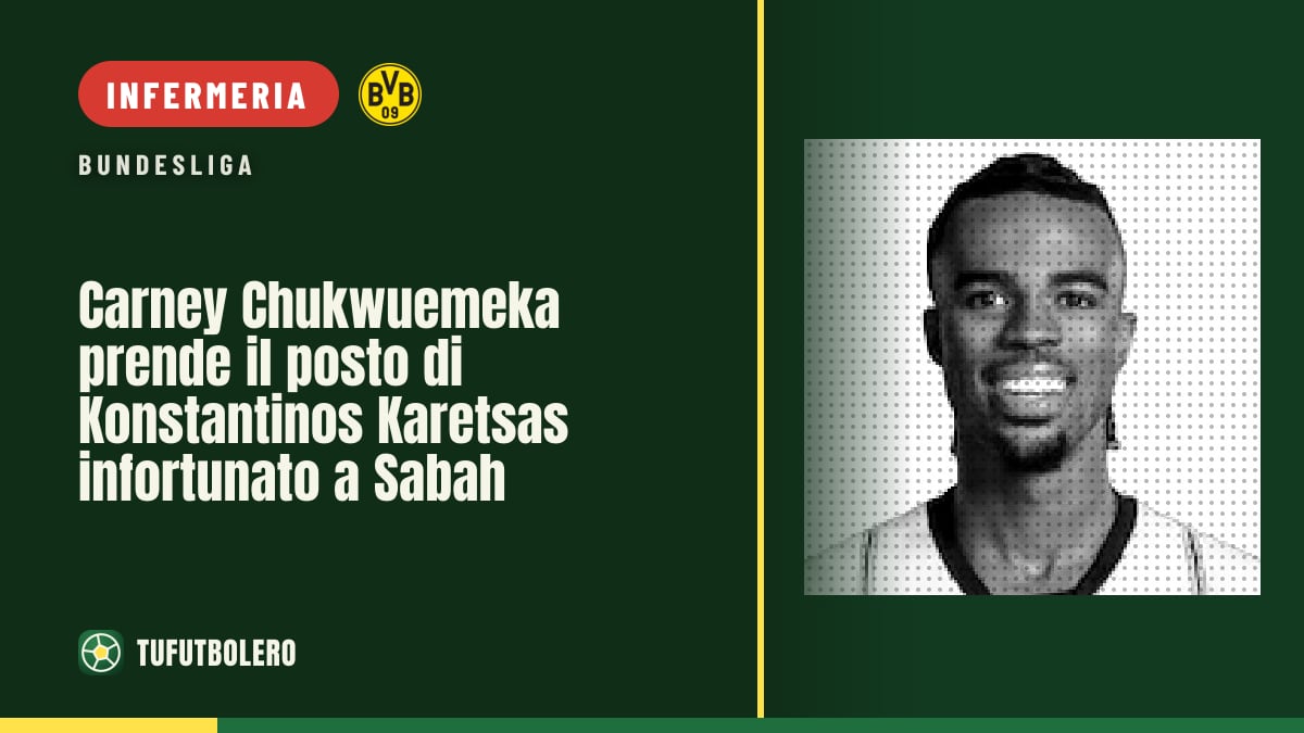 Carney Chukwuemeka prende il posto di Konstantinos Karetsas infortunato a Sabah