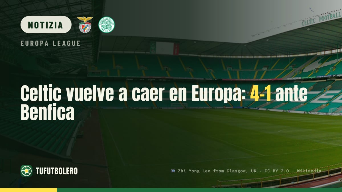 Celtic KO ancora in Europa: Benfica avanti 4-1