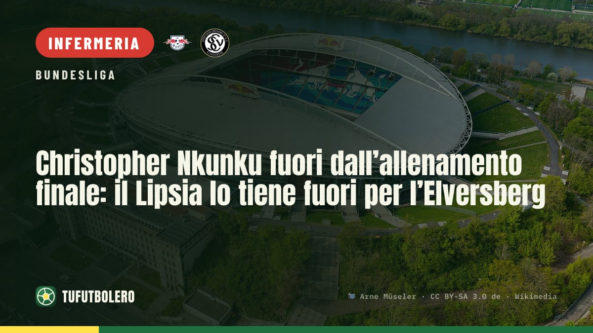 Christopher Nkunku fuori dall’allenamento finale: il Lipsia lo tiene fuori per l’Elversberg