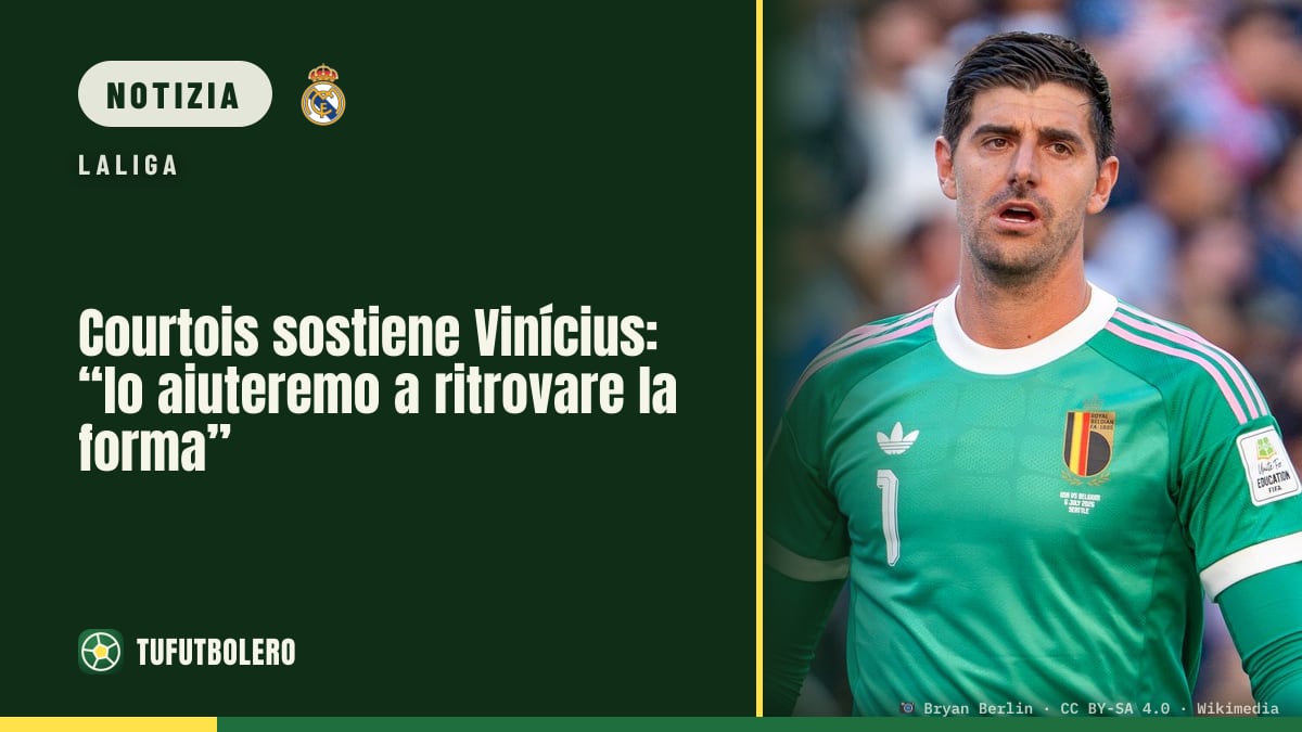 Courtois sostiene Vinícius: “lo aiuteremo a ritrovare la forma”