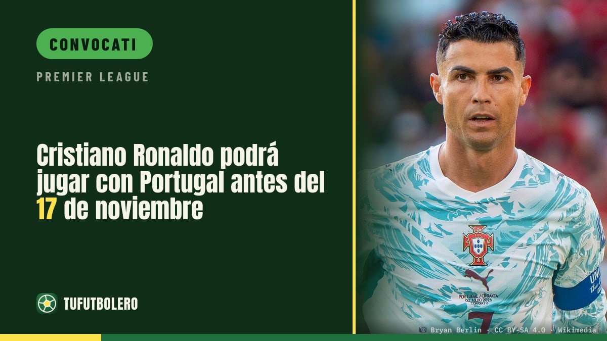 Cristiano Ronaldo potrebbe essere disponibile con il Portogallo entro il 17 novembre