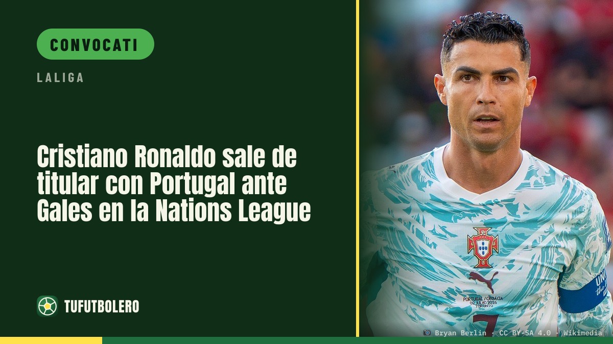 Cristiano Ronaldo inizia da titolare con il Portogallo contro il Galles in Nations League